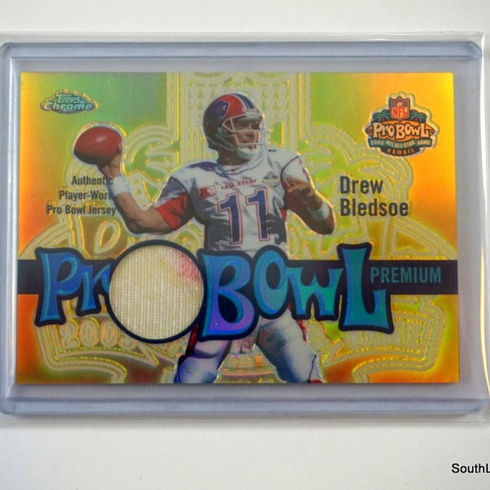 2003 Topps Chrome Pro Bowl Premium Jersey Relic Drew Bledsoe Bills Patriots